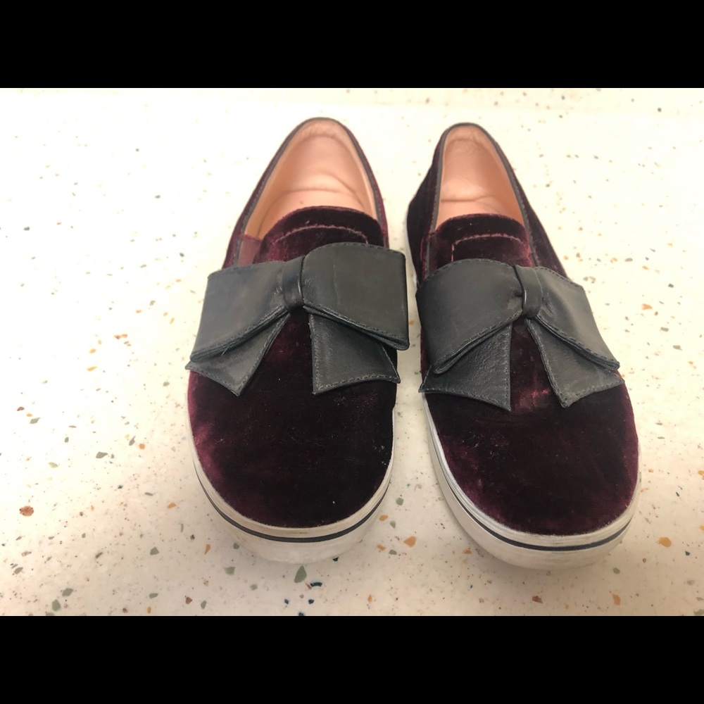 Kate Spade purple velvet slip ons - Picture 2 of 10